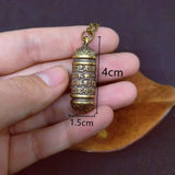 Antique Gold Pendant Necklace For Women Memorial Jewelry - Genuine - Gemstone