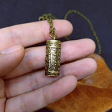 Antique Gold Pendant Necklace For Women Memorial Jewelry - Genuine - Gemstone