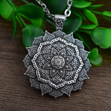 Antique Silver Pendant Necklace Women Ethnic Jewelry - Genuine - Gemstone