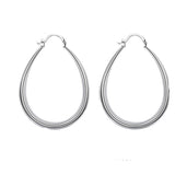 Big Circle Hoop Earrings For Women Bridal Anniversary Jewelry - Genuine - Gemstone