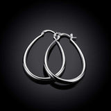 Big Circle Hoop Earrings For Women Bridal Anniversary Jewelry - Genuine - Gemstone