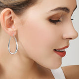 Big Circle Hoop Earrings For Women Bridal Anniversary Jewelry - Genuine - Gemstone