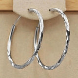 Big Gold Circle Hoop Earring for Women Anniverssary Female Jewelry - Gemstone Gold