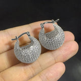 Big Round Ball Hoop Earrings for Women Gold Circle Party Jewelry - Gemstone Gold