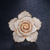 Big Statement Leaf Cluster Ring for Women Wedding Yellow Gold Jewelry - Gemstone Gold
