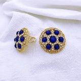 Blue Opal 18K Gold Jewelry Sets For Women Wedding Jewelry - Genuine - Gemstone