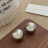 Brushed Frosted Ball Earrings Jewelry for Women Jewelry Accessories - Gemstone Gold