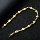 Classic Chain Bracelet 14k Yellow Gold Women Jewelry - Genuine - Gemstone