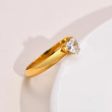 Classic Heart Sapphire Engagement Ring for Women Gold Wedding Bands Jewelry - Gemstone Gold