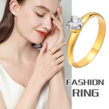Classic Heart Sapphire Engagement Ring for Women Gold Wedding Bands Jewelry - Gemstone Gold