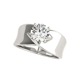 Classic White Sapphire Ring Silver Wedding for Women Jewelry - Genuine - Gemstone