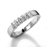 Classic White Zircon Ring Women Wedding Silver Jewelry - Genuine - Gemstone