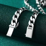 Classical LOCK Chain Necklace Bracelet Punk S925 Jewelry Women Jewelry Gifts - Gemstone Gold