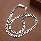 Classical LOCK Chain Necklace Bracelet Punk S925 Jewelry Women Jewelry Gifts - Gemstone Gold