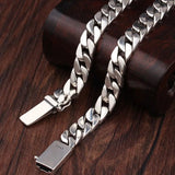 Classical LOCK Chain Necklace Bracelet Punk S925 Jewelry Women Jewelry Gifts - Gemstone Gold