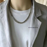 Classical LOCK Chain Necklace Bracelet Punk S925 Jewelry Women Jewelry Gifts - Gemstone Gold