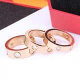 Couples Gold Ring Screws Wedding Women Jewelry - Genuine - Gemstone