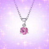 Crown Love Sparkling Pendant Necklace Inlaid Ladies Wedding Gift - Gemstone Gold