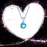 Crown Love Sparkling Pendant Necklace Inlaid Ladies Wedding Gift - Gemstone Gold