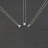 Cut Name Letter Pendant Necklace for Women Initial Jewelry - Genuine - Gemstone