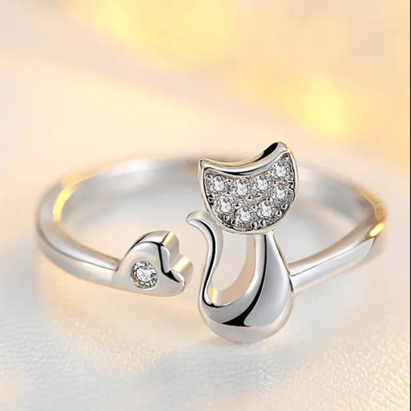 Cute Cat Ring Ring For Women Jewelry Party Jewelry - Genuine - Gemstone