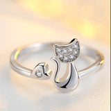 Cute Cat Ring Ring For Women Jewelry Party Jewelry - Genuine - Gemstone