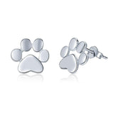 Cute Dog Footprints Stud Earrings Women Anniversary Jewelry - Genuine - Gemstone