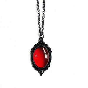 Dark Red Ruby Pendant Necklace for Women Wedding Jewelry - Genuine - Gemstone