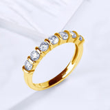 Eternity Bubble Moissanite Ring 14K Gold For Women Jewelry - Genuine - Gemstone