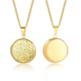 Family Image Name Necklaces Heart Locket Pendant Customize Picture Women Jewelry - Gemstone Gold