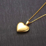 Family Image Name Necklaces Heart Locket Pendant Customize Picture Women Jewelry - Gemstone Gold