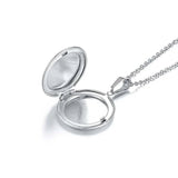 Family Image Name Necklaces Heart Locket Pendant Customize Picture Women Jewelry - Gemstone Gold