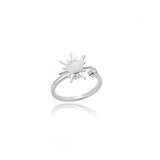 Four Leaf Clover Spinner Ring For Women Wedding Jewelry Gift - Gemstone Gold