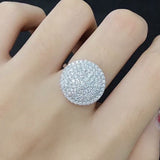 Full Bling Iced Out Ring Women Engagement Jewelry - Genuine - Gemstone