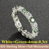 Full Moissanite Diamond Ring For Men Women S925 Sterling Silver Jewelry - Gemstone Gold