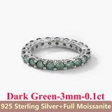 Full Moissanite Diamond Ring For Men Women S925 Sterling Silver Jewelry - Gemstone Gold