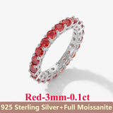 Full Moissanite Diamond Ring For Men Women S925 Sterling Silver Jewelry - Gemstone Gold