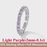 Full Moissanite Diamond Ring For Men Women S925 Sterling Silver Jewelry - Gemstone Gold
