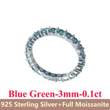 Full Moissanite Diamond Ring For Men Women S925 Sterling Silver Jewelry - Gemstone Gold