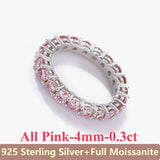 Full Moissanite Diamond Ring For Men Women S925 Sterling Silver Jewelry - Gemstone Gold