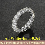 Full Moissanite Diamond Ring For Men Women S925 Sterling Silver Jewelry - Gemstone Gold