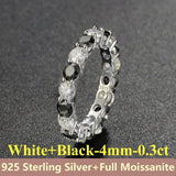 Full Moissanite Diamond Ring For Men Women S925 Sterling Silver Jewelry - Gemstone Gold