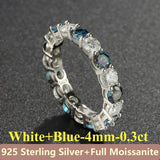 Full Moissanite Diamond Ring For Men Women S925 Sterling Silver Jewelry - Gemstone Gold