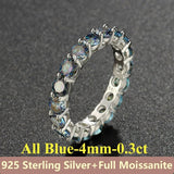 Full Moissanite Diamond Ring For Men Women S925 Sterling Silver Jewelry - Gemstone Gold