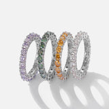 Full Moissanite Diamond Ring For Men Women S925 Sterling Silver Jewelry - Gemstone Gold