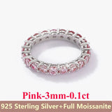 Full Moissanite Diamond Ring For Men Women S925 Sterling Silver Jewelry - Gemstone Gold