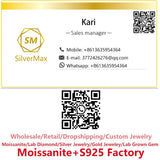 Full Moissanite Diamond Ring For Men Women S925 Sterling Silver Jewelry - Gemstone Gold