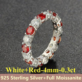 Full Moissanite Diamond Ring For Men Women S925 Sterling Silver Jewelry - Gemstone Gold