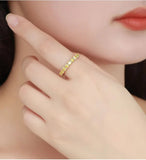 Full Moissanite Diamond Ring For Men Women S925 Sterling Silver Jewelry - Gemstone Gold