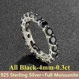 Full Moissanite Diamond Ring For Men Women S925 Sterling Silver Jewelry - Gemstone Gold
